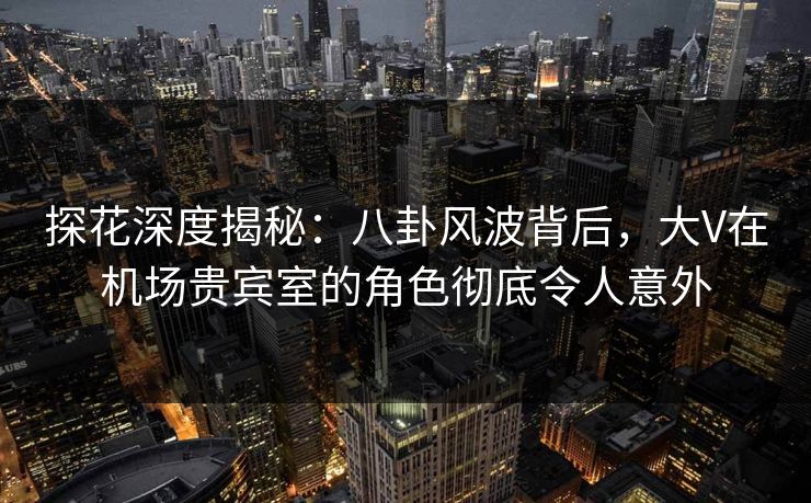 探花深度揭秘：八卦风波背后，大V在机场贵宾室的角色彻底令人意外