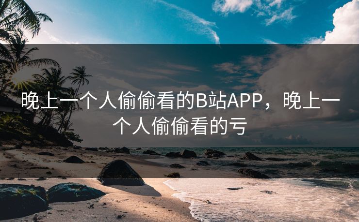 晚上一个人偷偷看的B站APP，晚上一个人偷偷看的亏